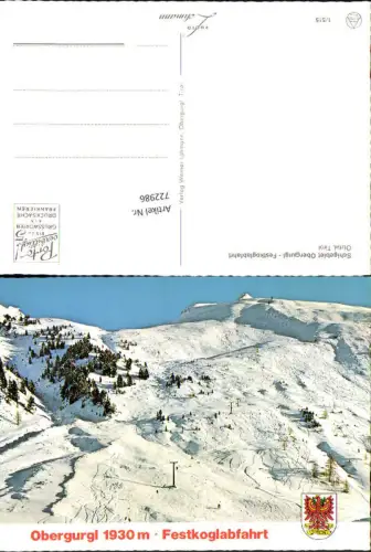 722986 Obergurgl Schigebiet Festkoglabfahrt Gemeinde Sölden Bez. Imst