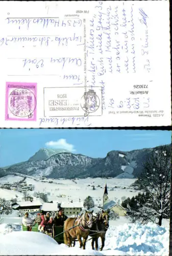 723026 Thiersee Winterferienort Thiersee Bez. Kufstein Pferdeschlitten