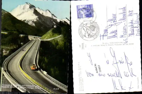 723057 Schönberg i. Stubaital Europabrücke Blick Fahrbahn u. Habicht u. Wilden Freiger Bez. Innsbruck