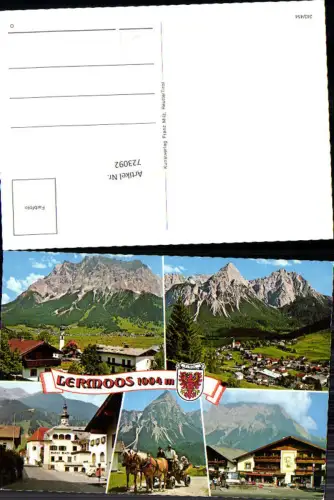 723092 Mehrbild AK Lermoos Pferdekutsche Ortsmotiv Bez. Reutte