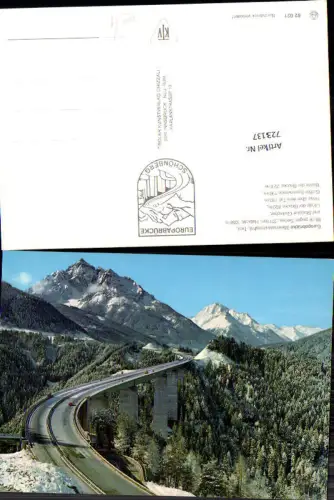 723137 Schönberg im Stubaital Europabrücke Blick gegen Serles Bez. Innsbruck-Land