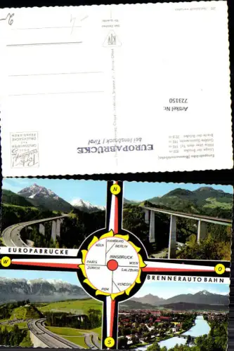 723150 Schönberg i. Stubaital Brennerautobahn Innsbruck Europabrücke Bez. Innsbruck-Land