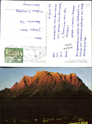 723331 Ehrwald Alpenglühen Zugspitzmassiv Tirol Bez. Reutte