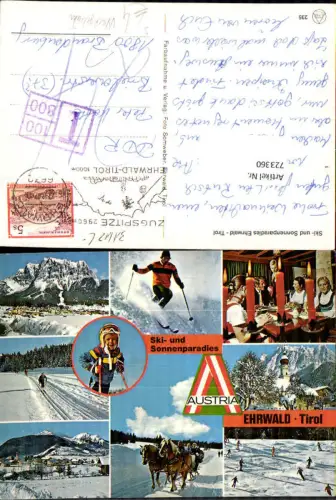 723360 Ehrwald Ski- und Sonnenparadies Ehrwald Bez. Reutte Stempel Nachgebühr