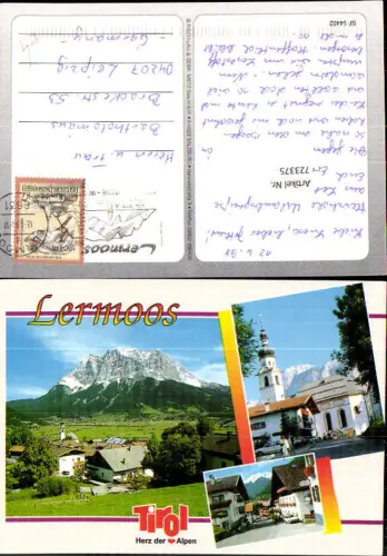 723375 Lermoos Kirche Straßenmotiv Bez. Reutte