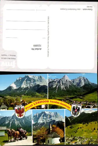 723393 Lermoos Österreichische Alpen Lermoos Bez. Reutte Pferdekutsche