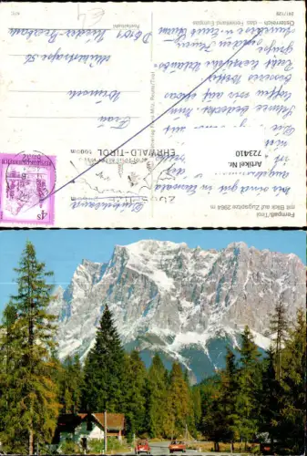 723410 Ehrwald Fernpaß mit Blick auf Zugspitze Bez. Reutte VW Käfer