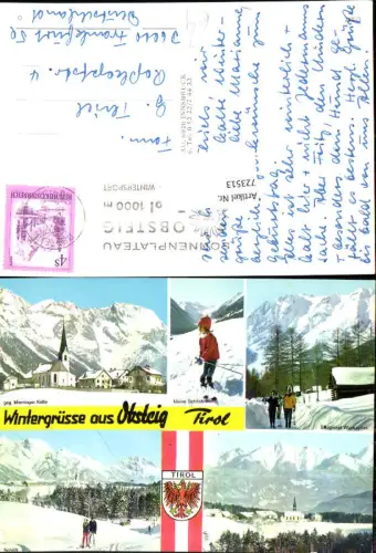 723513 Obsteig kleine Schifahrerin Marktgemeinde Obsteig Bez. Imst
