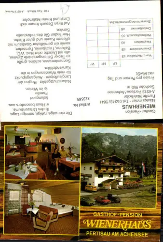 723565 Pertisau am Achensee Gasthof Pension Wienerhaus Bez. Schwaz