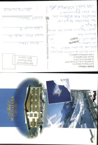 723617 Ried im Zillertal Hotel Magdalena Wintersport Bez. Schwaz Stempel Bar freigemacht Uderns