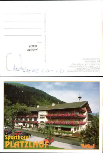 723628 Ried im Zillertal Sporthotel Platzlhof Bez. Schwaz
