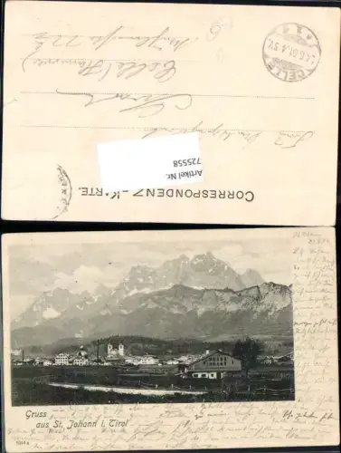 725558 Gruss aus St. Johann in Tirol 1899
