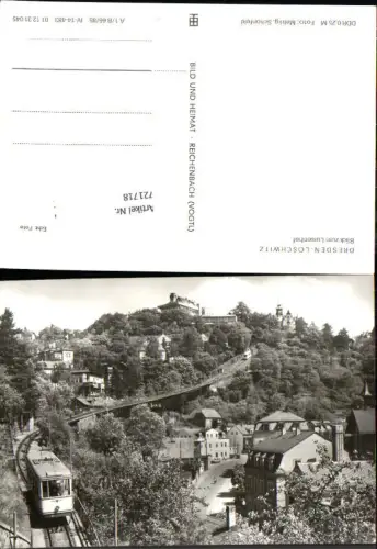 721718 Foto AK Dresden-Loschwitz Dresden Blick zum Luisenhof Bergbahn Eisenbahn