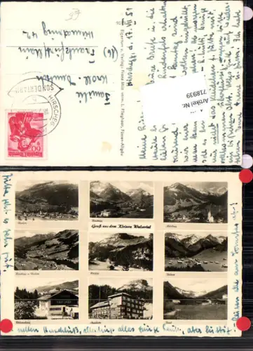 718939 Kleinwalsertal Mittelberg Hirschegg Riezlern Bödmen Baad Walserschanz