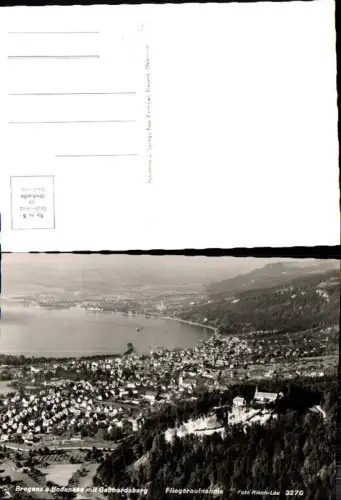 718993 Bregenz am Bodensee Fliegeraufnahme Luftbild pub Risch Lau 3270