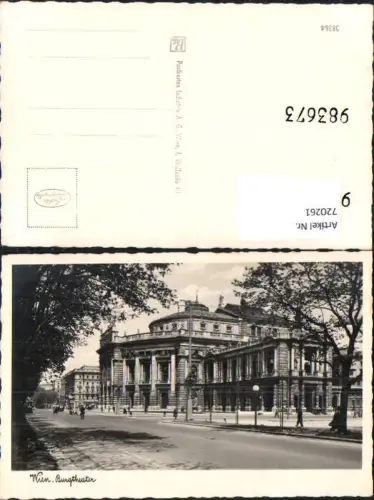 720261 Wien Oper Staatsoper Theater Burgtheater Hofoper