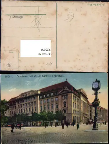 725554 Wien Schottentor Schottenring Bankverein Uhr