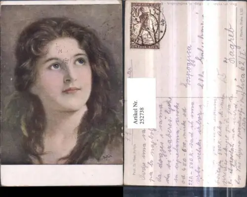 252738,Künstler AK G. Max Pythia Mädchen Portrait