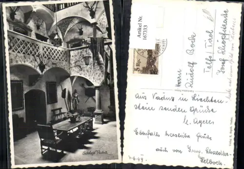 167333,Vaduz Schloss Vaduz Innenansicht 1949
