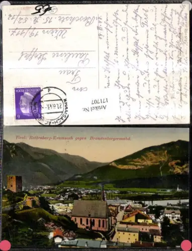 171707,Rattenberg Kramsach geg. Brandenbergermahd 1943
