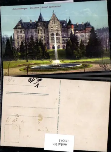 185541,Salzkammergut Gmunden Schloss Cumberland Brunnen pub Brandt 104