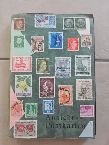 Originelles Ansichtskartenalbum Ansichtskarten Album Briefmarken