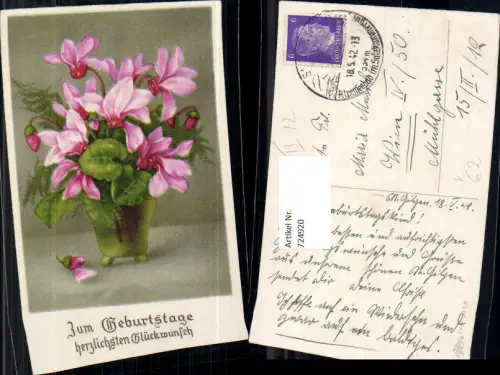 724920 Geburtstag Vase mit Alpenveilchen pub Erika 3359