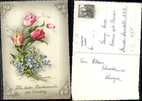 724925 Geburtstag Tulpen Vergissmeinnicht Blumen