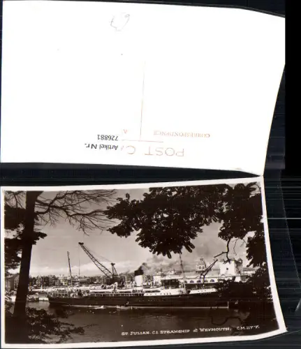 726881 Foto AK St Julian C.I. Steamship at Weymouth Hochseeschiff Schiff Dampfer