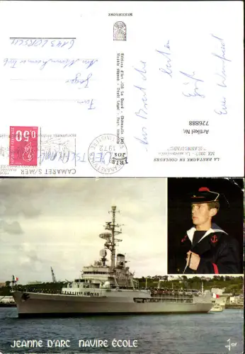 726888 Mehrbild AK MX 3003 Jeanne d Arc Navire Ecole Kriegsschiff Marine France Matrose