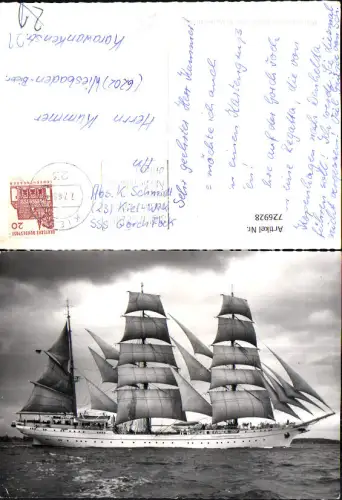 726928 Foto AK Segelschiff Schiff auf Hoher See
