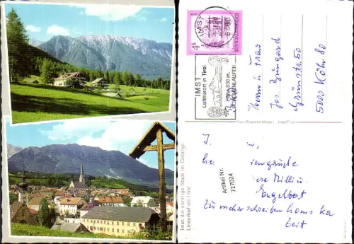 727024 Mehbild AK Imst Wegkreuz Linserhof Bez. Imst