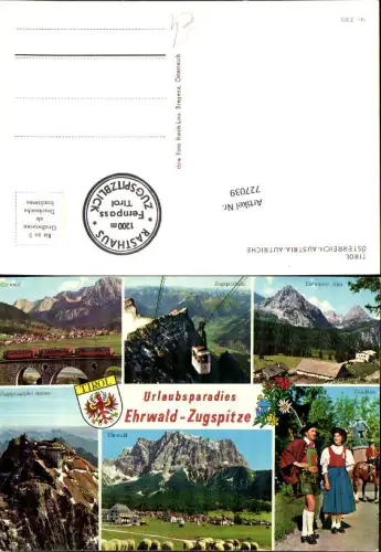 727039 Mehrbild AK Ehrwald Zugspitze Ehrwalder Alm Tracht Bez. Reutte