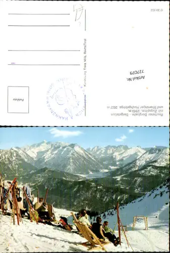 727079 Reutte Bergbahn m. Zugspitze u. Mieminger Hochgebirge Wintersport Bez. Reutte