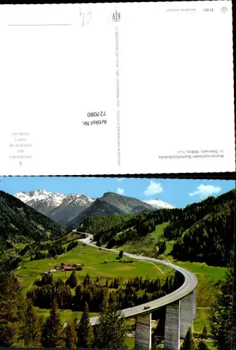 727080 Steinach Gschnitztalbrücke Brennerautobahn Brücke Bez. Innsbruck-Land