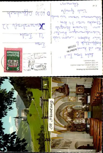 727108 Mehrbild AK St Pankraz Zillertal Wallfahrtskirche Inneres u. Ansicht