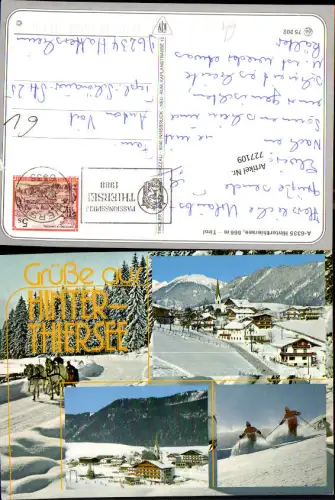 727109 Mehrbild AK Hinterthiersee Thiersee Pferdeschlitten Wintersport Bez. Kufstein
