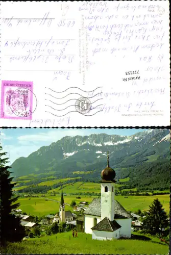 727153 Ellmau mit Wilden Kaiser Kirche Kirchen Bezirk Kitzbühel