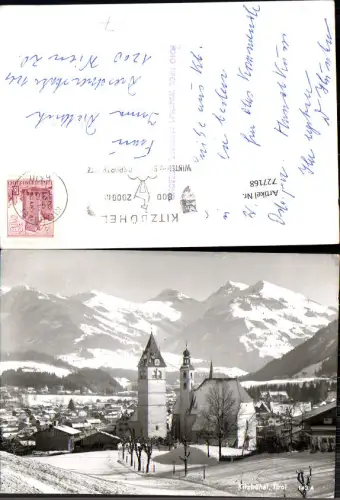 727168 Foto AK Kitzbühel im Winter Bez. Kitzbühel
