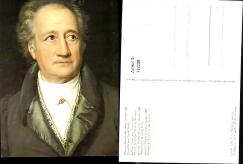 727208 Künstler AK Josef Stieler Goethe um 182 Dichter Weimar Goethe Museum