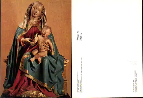 727227 Thronende Maria Südtiroler Meister um 1470 Gries-Bozen Städt. Museum Bozen Religion