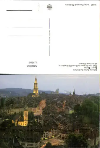 727292 Bern Berne Blick vom Aargauerstalden auf Nydeggkirche Altstadt u. Münster