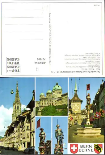 727296 Mehrbild AK Bern Berne Münster Bundeshaus Zähringerbrunnen u. Zeitglockenturm