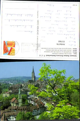 727302 Bern Berne Blick auf d. Altstadt mit Münster Vue generale sur la vieille ville avec Cathedrale