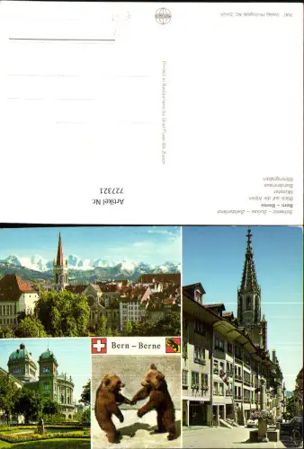 727321 Mehrbild AK Bern Berne Blick auf d. Alpen Münster Bundeshaus Bärengraben