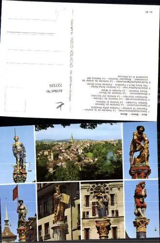 727326 Mehrbild AK Bern Berne Gerechtigkeitsbrunnen Samsonbrunnen Mosesbrunnen Anna-Seilerbrunnen