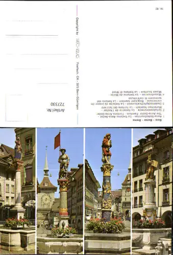 727330 Mehrbild AK Bern Berne Anna-Seilerbrunnen Schützenbrunnen Mosesbrunnen