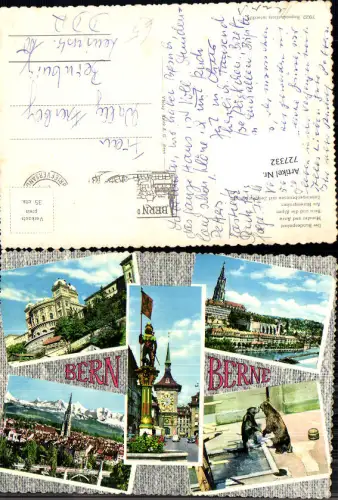 727332 Mehrbild AK Bern Berne Bundespalast Münster u. Aare Bärengraben