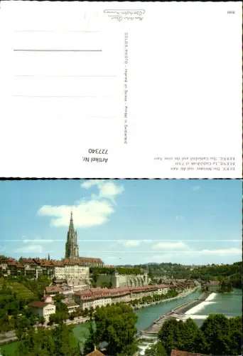 727340 Bern Berne Das Münster und die Aare La Cathedrale et l Aar