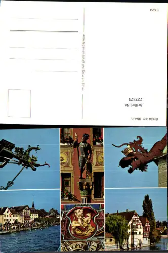 727373 Mehrbild AK Stein a. Rhein Ansichten Statue Ritter Fachwerkhaus